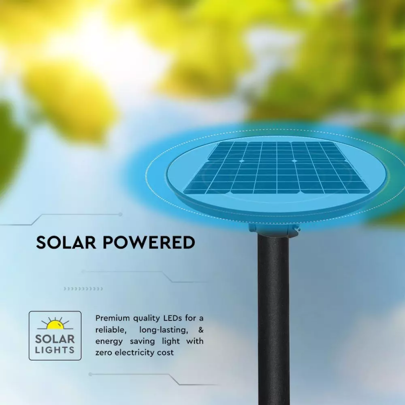 V-TAC Lampada Solare a palo LED da giardino 10W con Sensore di movimento, Telecomando e timer IP65 4000K V-TAC Lampada Solare a palo LED da giardino 10W con Sensore di movimento, Telecomando e timer IP65 4000K